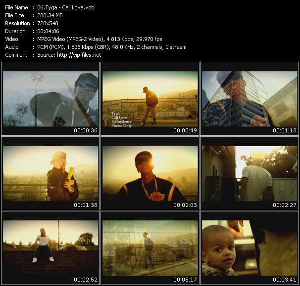 Tyga video ”Cali Love” from dvd ”Promo Only Urban Video August 2009” 