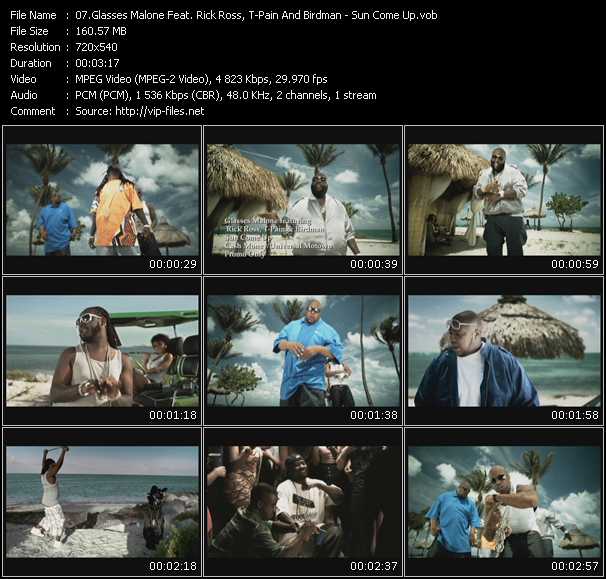 Glasses Malone Feat. Rick Ross, T-Pain And Birdman video ”Sun Come Up” from dvd ”Promo Only Urban Video August 2009” 