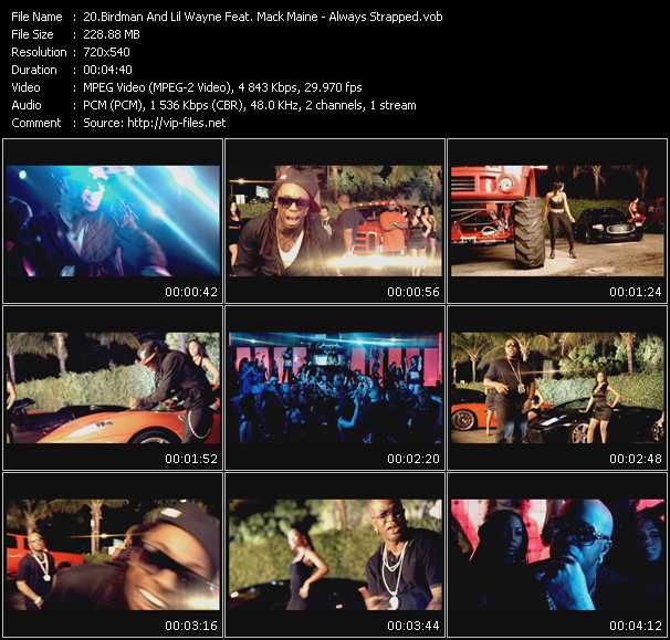 Birdman And Lil Wayne Feat. Mack Maine video ”Always Strapped” from dvd ”Promo Only Urban Video August 2009” 