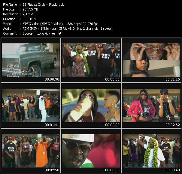 Playaz Circle video ”Stupid” from dvd ”Promo Only Urban Video August 2009” 