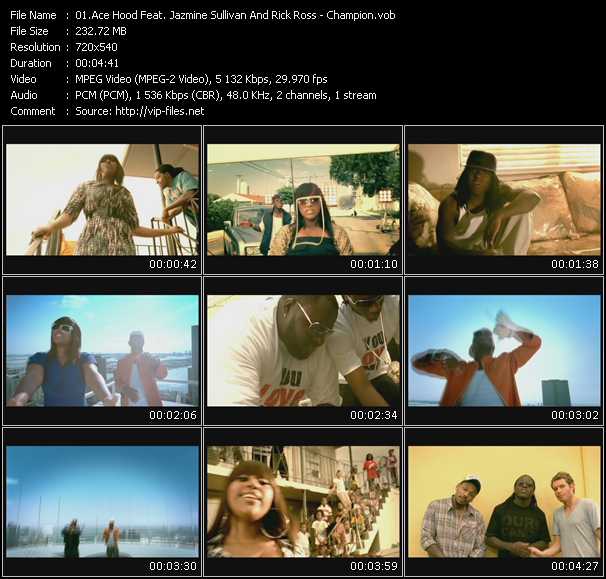 Ace Hood Feat. Jazmine Sullivan And Rick Ross video ”Champion” from dvd ”Promo Only Urban Video September 2009” 
