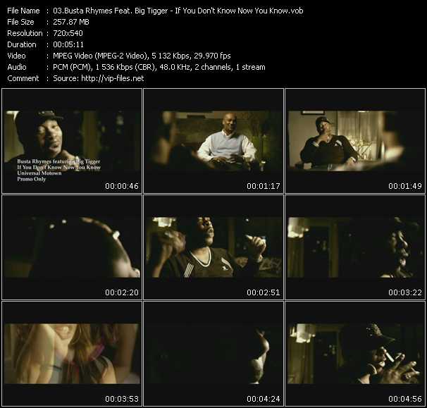 Busta Rhymes Feat. Big Tigger video ”If You Don't Know Now You Know” from dvd ”Promo Only Urban Video September 2009” 