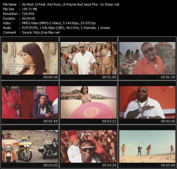 Mack 10 Feat. Rick Ross, Lil Wayne And Jazze Pha video ”So Sharp” from dvd ”Promo Only Urban Video September 2009” 