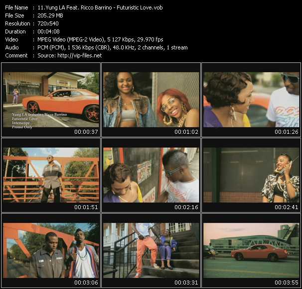 Yung LA Feat. Ricco Barrino video ”Futuristic Love” from dvd ”Promo Only Urban Video September 2009” 
