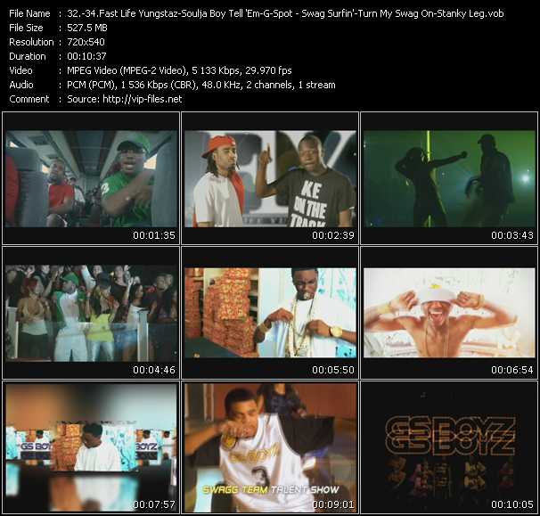 Fast Life Yungstaz (F.L.Y.) - Soulja Boy Tell'Em - G-Spot video ”Swag Surfin' - Turn My Swag On - Stanky Leg” from dvd ”Promo Only Urban Video September 2009” 