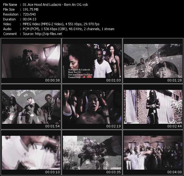 Ace Hood And Ludacris video ”Born An OG” from dvd ”Promo Only Urban Video October 2009” 