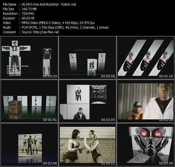 KRS-One And Buckshot video ”Robot” from dvd ”Promo Only Urban Video October 2009” 