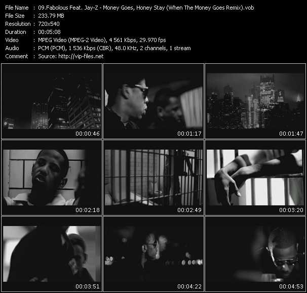 Fabolous Feat. Jay-Z video ”Money Goes, Honey Stay (When The Money Goes Remix)” from dvd ”Promo Only Urban Video October 2009” 