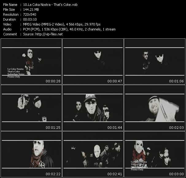 La Coka Nostra video ”That's Coke” from dvd ”Promo Only Urban Video October 2009” 