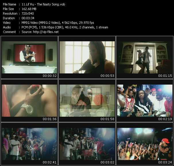Lil Ru video ”The Nasty Song” from dvd ”Promo Only Urban Video October 2009” 