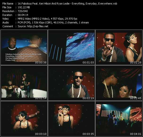 Fabolous Feat. Keri Hilson And Ryan Leslie video ”Everything, Everyday, Everywhere” from dvd ”Promo Only Urban Video October 2009” 