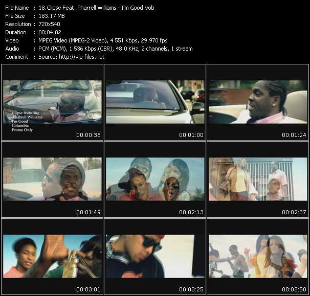 Clipse Feat. Pharrell Williams video ”I'm Good” from dvd ”Promo Only Urban Video October 2009” 