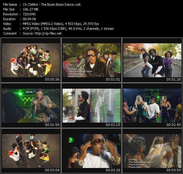 Chitlins video ”The Boom Boom Dance” from dvd ”Promo Only Urban Video October 2009” 