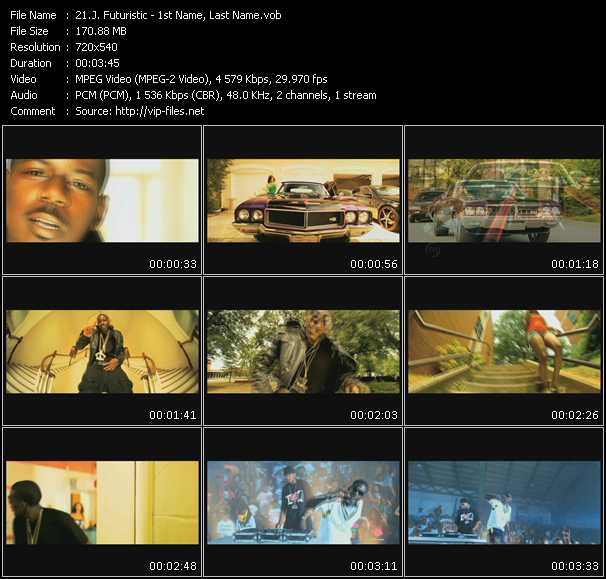 J. Futuristic video ”1st Name, Last Name” from dvd ”Promo Only Urban Video October 2009” 