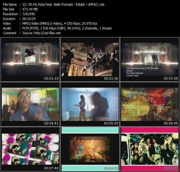 Flo Rida Feat. Nelly Furtado - Edubb - LMFAO video ”Jump - Whooty (White Girl With A Booty) - I'm In Miami Bitch” from dvd ”Promo Only Urban Video October 2009” 
