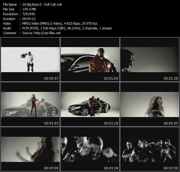 Big Boss E video ”Roll Call” from dvd ”Promo Only Urban Video November 2009” 