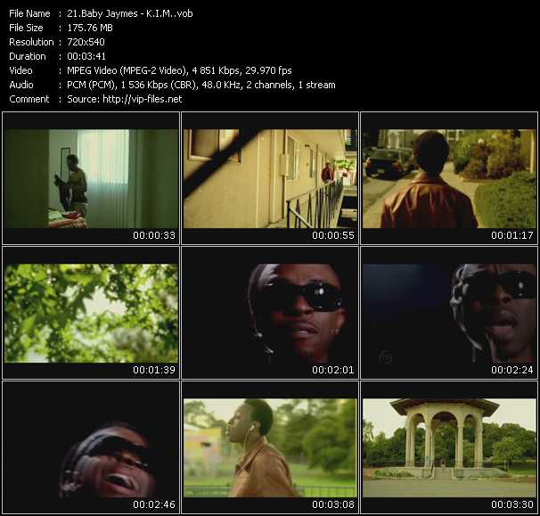 Baby Jaymes video ”K.I.M.” from dvd ”Promo Only Urban Video November 2009” 