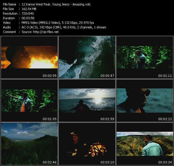 Kanye West Feat. Young Jeezy video ”Amazing” from dvd ”Rock America Urban June 2009” 