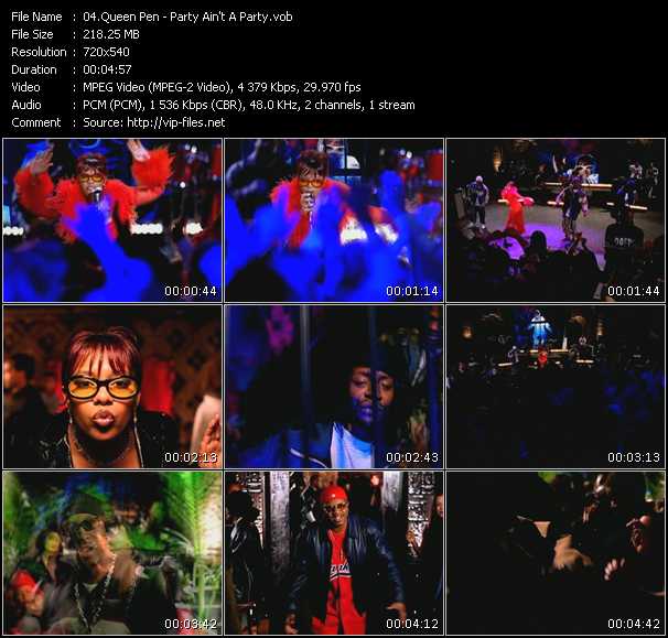 Queen Pen video ”Party Ain't A Party” from dvd ”Screenplay VJ-Pro Classic Vision New Jack Vol.3 September 2009” 