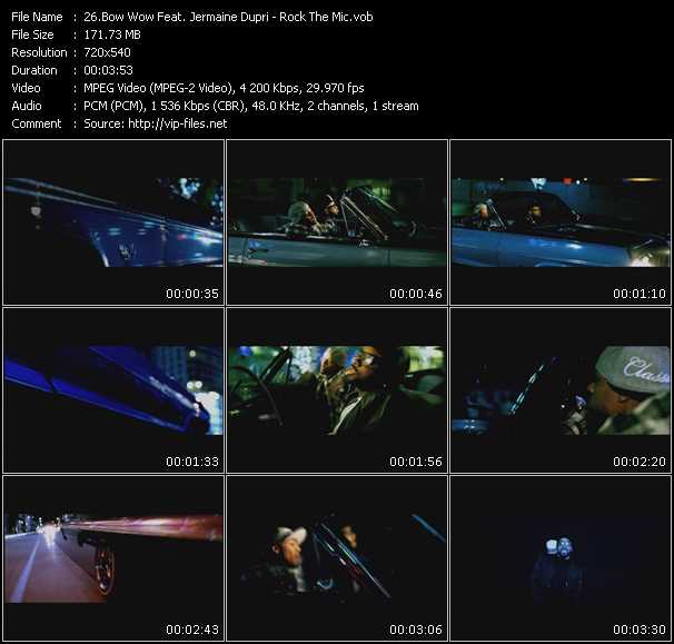 Bow Wow Feat. Jermaine Dupri video ”Rock The Mic” from dvd ”Screenplay VJ-Pro Hits Vision May 2009” 