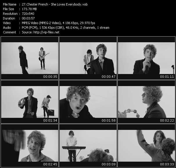 Chester French video ”She Loves Everybody” from dvd ”Screenplay VJ-Pro Hits Vision May 2009” 