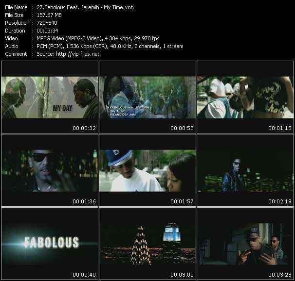 Fabolous Feat. Jeremih video ”My Time” from dvd ”Screenplay VJ-Pro Hits Vision September 2009” 