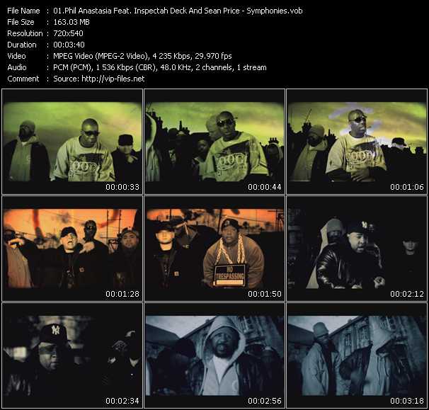 Phil Anastasia Feat. Inspectah Deck And Sean Price video ”Symphonies” from dvd ”Screenplay VJ-Pro Urban Vision July 2009” 
