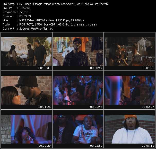 Prince Blkmagic Damons Feat. Too Short video ”Can I Take Ya Picture” from dvd ”Screenplay VJ-Pro Urban Vision July 2009” 