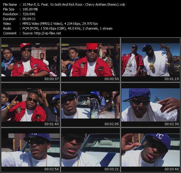 Mon E.G. Feat. Yo Gotti And Rick Ross video ”Chevy Anthem (Remix)” from dvd ”Screenplay VJ-Pro Urban Vision July 2009” 