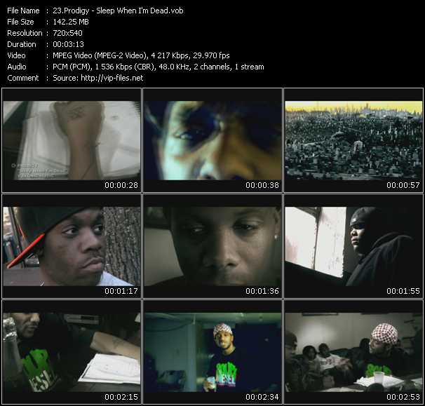 Prodigy video ”Sleep When I'm Dead” from dvd ”Screenplay VJ-Pro Urban Vision July 2009” 
