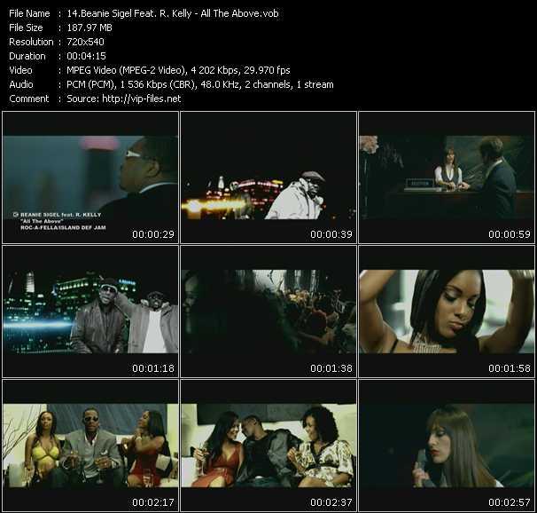Beanie Sigel Feat. R. Kelly video ”All The Above” from dvd ”Screenplay VJ-Pro Urban Vision January 2008” 