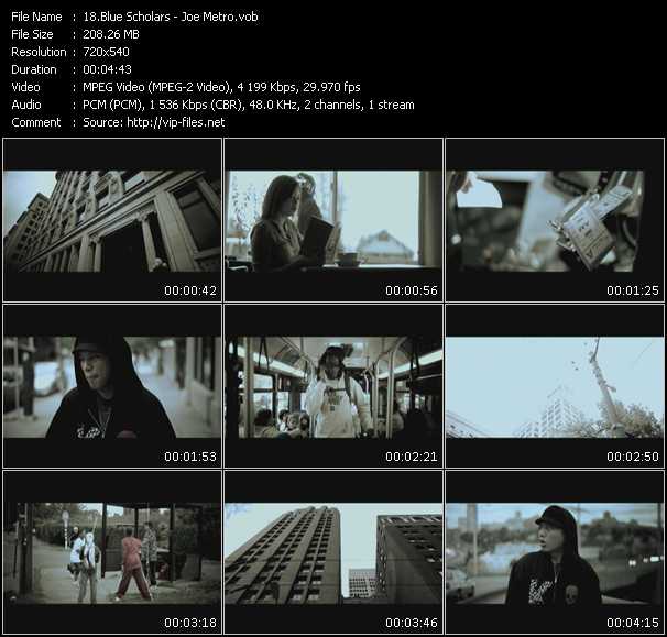 Blue Scholars video ”Joe Metro” from dvd ”Screenplay VJ-Pro Urban Vision January 2008” 