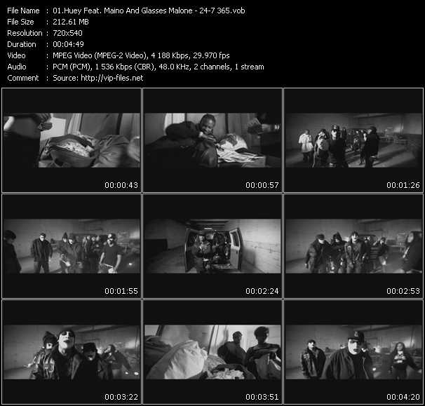 Huey Feat. Maino And Glasses Malone video ”24-7 365” from dvd ”Screenplay VJ-Pro Urban Vision May 2009” 