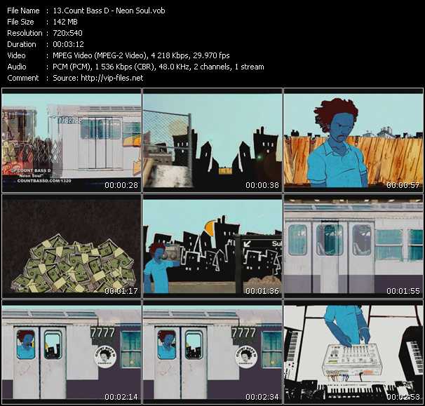 Count Bass D video ”Neon Soul” from dvd ”Screenplay VJ-Pro Urban Vision May 2009” 