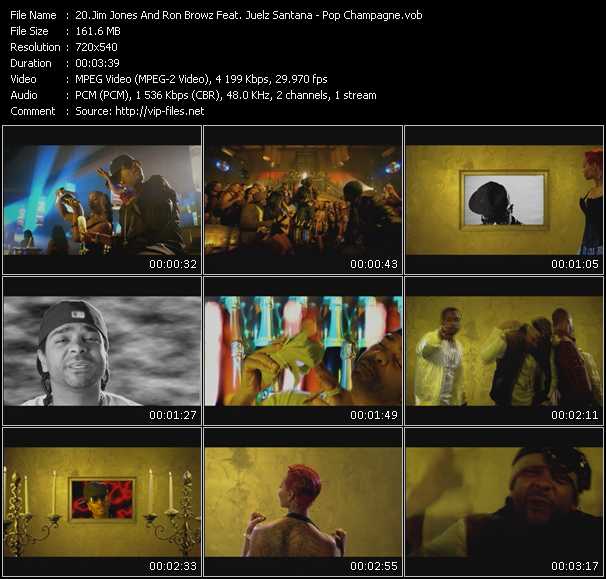 Jim Jones And Ron Browz Feat. Juelz Santana video ”Pop Champagne” from dvd ”Screenplay VJ-Pro Urban Vision May 2009” 