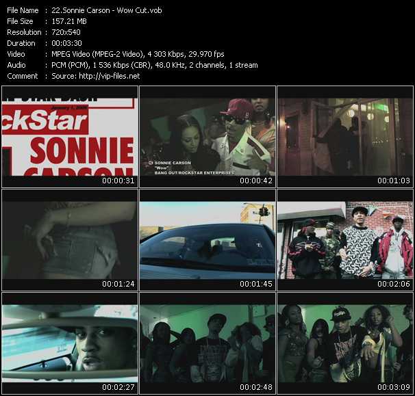 Sonnie Carson video ”Wow Cut” from dvd ”Screenplay VJ-Pro Urban Vision May 2009” 