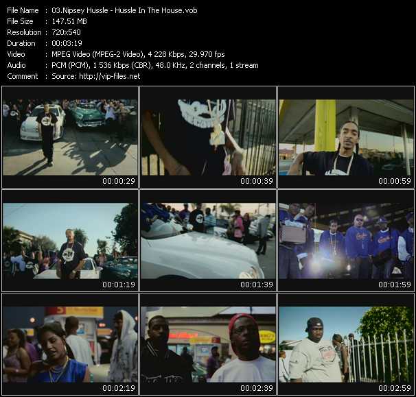 Nipsey Hussle video ”Hussle In The House” from dvd ”Screenplay VJ-Pro Urban Vision June 2009” 