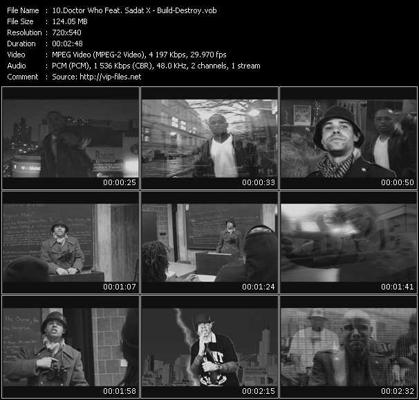 Doctor Who Feat. Sadat X video ”Build-Destroy” from dvd ”Screenplay VJ-Pro Urban Vision June 2009” 