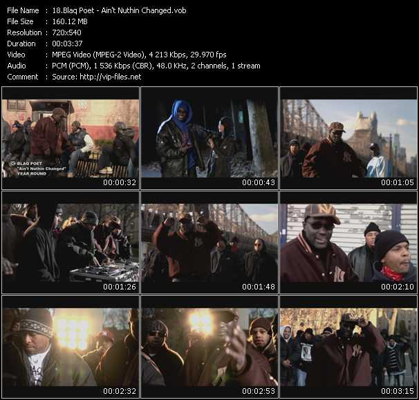 Blaq Poet video ”Ain't Nuthin Changed” from dvd ”Screenplay VJ-Pro Urban Vision June 2009” 