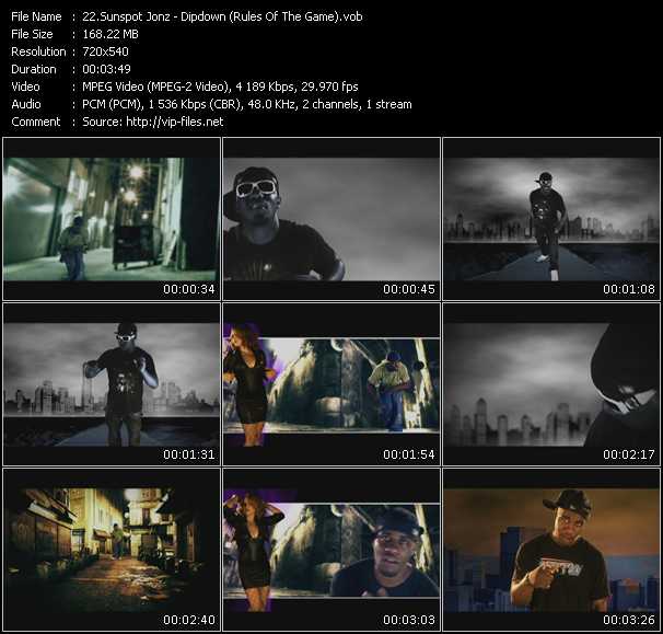 Sunspot Jonz video ”Dipdown (Rules Of The Game)” from dvd ”Screenplay VJ-Pro Urban Vision June 2009” 