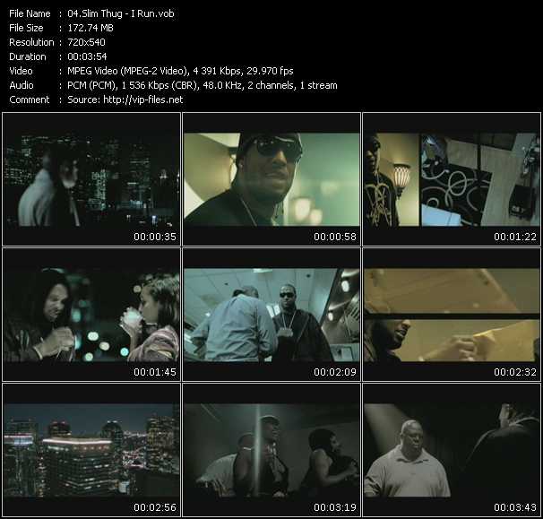Slim Thug video ”I Run” from dvd ”Screenplay VJ-Pro Urban Vision August 2009” 