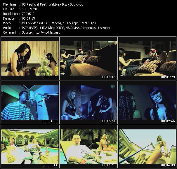 Paul Wall Feat. Webbie And Mouse video ”Bizzy Body” from dvd ”Screenplay VJ-Pro Urban Vision August 2009” 