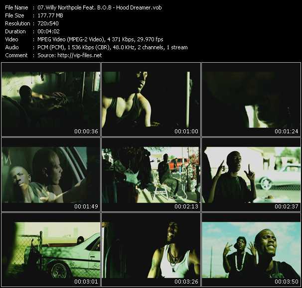 Willy Northpole Feat. B.O.B video ”Hood Dreamer” from dvd ”Screenplay VJ-Pro Urban Vision August 2009” 