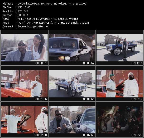 Gorilla Zoe Feat. Rick Ross And Kollosus video ”What It Is” from dvd ”Screenplay VJ-Pro Urban Vision August 2009” 