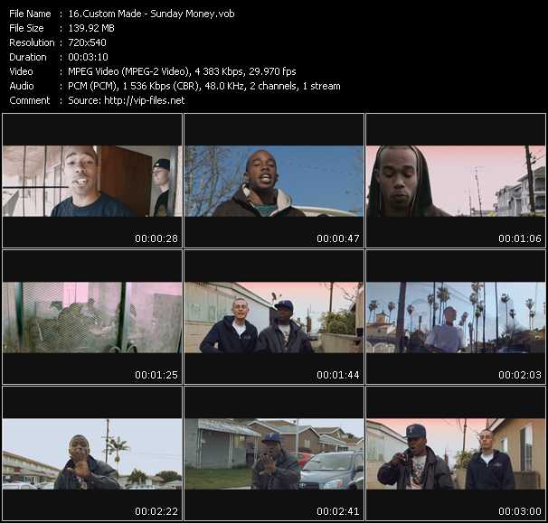 Custom Made video ”Sunday Money” from dvd ”Screenplay VJ-Pro Urban Vision August 2009” 
