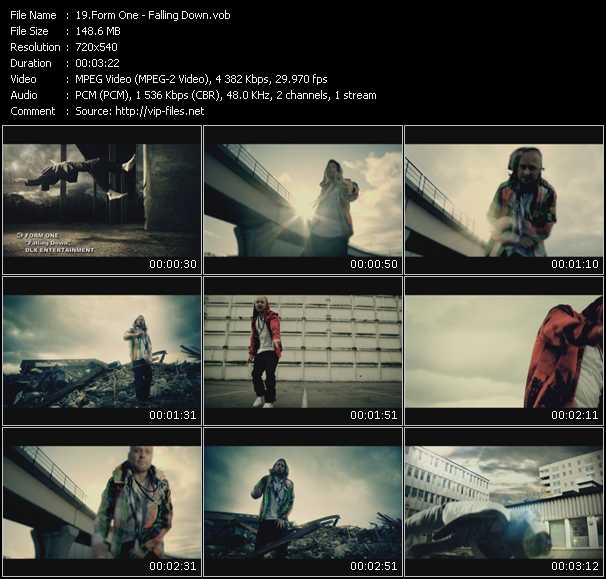 Form One video ”Falling Down” from dvd ”Screenplay VJ-Pro Urban Vision August 2009” 