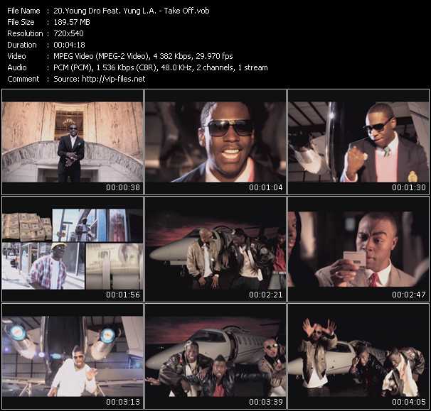 Young Dro Feat. Yung LA video ”Take Off” from dvd ”Screenplay VJ-Pro Urban Vision August 2009” 