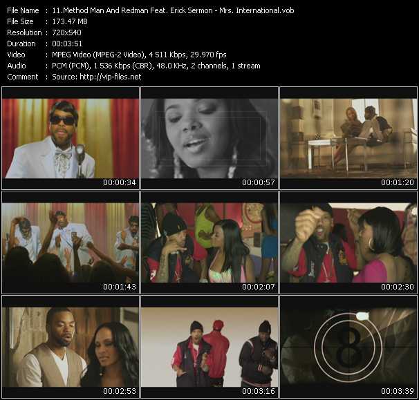 Method Man And Redman Feat. Erick Sermon video ”Mrs. International” from dvd ”Screenplay VJ-Pro Urban Vision September 2009” 