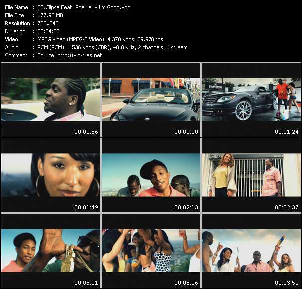 Clipse Feat. Pharrell Williams I'm Good Download HighQuality Video