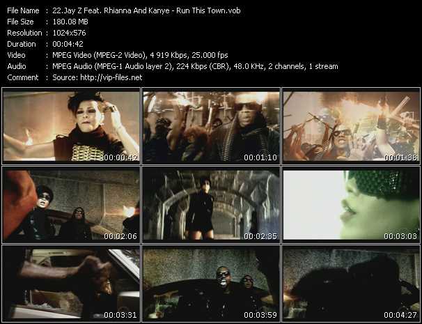 Jay-Z Feat. Rihanna And Kanye West video ”Run This Town” from dvd ”The Video Pool UK October 2009” 